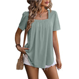 Casual Loose Vintage Elegant Summer Youth Female Blouse