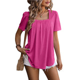 Casual Loose Vintage Elegant Summer Youth Female Blouse