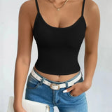 Color Summer Cami Top Casual Sleeveless Crop Top