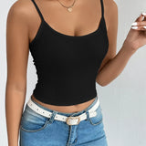 Color Summer Cami Top Casual Sleeveless Crop Top