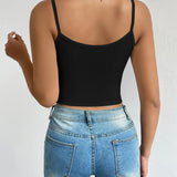 Color Summer Cami Top Casual Sleeveless Crop Top