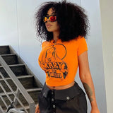 Spice Girl American Slimming Crop Hipster Trending Women's T-shirt