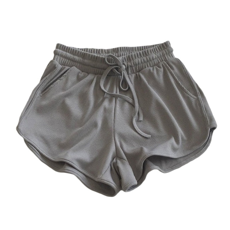 Sports Shorts for Lady Elastic Waist Beach Correndo Short Pants Candy Color