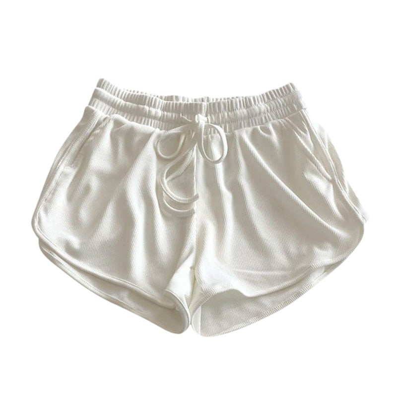 Sports Shorts for Lady Elastic Waist Beach Correndo Short Pants Candy Color