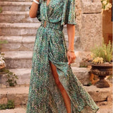 Summer Sexy Short Sleeve Party Long Boho Dress