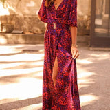 Summer Sexy Short Sleeve Party Long Boho Dress