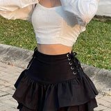 Streetwear Mall Harajuku Y2k High Waist Bandage Mini Skirt