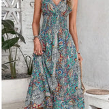 Fashion Sleeveless Print Beach Casual Boho Dress