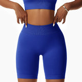 Summer Seamless High Waist Gym Elasticity Hip Lift Pants Running Cycling Sports Short