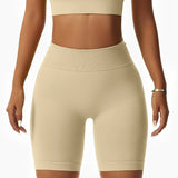 Summer Seamless High Waist Gym Elasticity Hip Lift Pants Running Cycling Sports Short