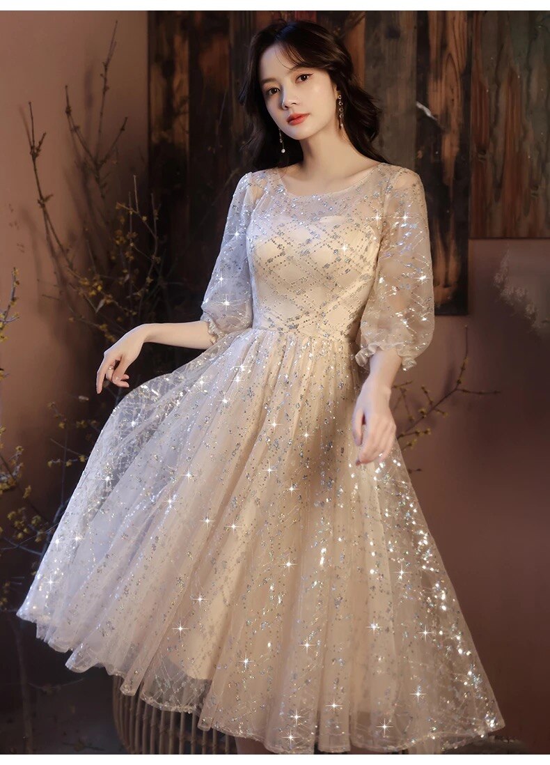 New Stylish O-Neck Summer Evening Dress