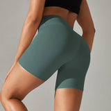 Summer Waist Push Up Fitness Leggings Running Women's Workout Pants Bike Sports Short