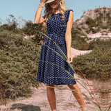 Polka Dot Bandage A-line Midi Beach Sundress