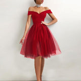 Halter Off Shoulder Party Dress Spaghetti Strap Spliced Mesh Dresses