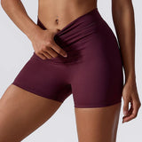 Summer V Back Scrunch Butt Women Gym Leggings Push Up Yoga Pants Sports Short