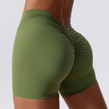 Summer V Back Scrunch Butt Women Gym Leggings Push Up Yoga Pants Sports Short