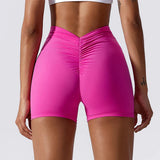 Summer V Back Scrunch Butt Women Gym Leggings Push Up Yoga Pants Sports Short