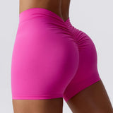Summer V Back Scrunch Butt Women Gym Leggings Push Up Yoga Pants Sports Short