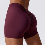 Summer V Back Scrunch Butt Women Gym Leggings Push Up Yoga Pants Sports Short