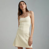 Summer Basic Sexy Spaghetti Strapped Sleeveless High Waist Casual Short Mini Dress
