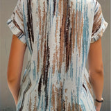 Summer Women Fashion Blouses O Neck Short Sleeve Chic Blouse