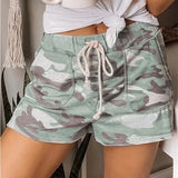 Summer Women's Street Style Camo Shorts Loose Lace-Up Fashion New Shorts