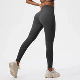 Soft Fabrics High Waist Tights Push Up Breathable Gym Woman Sports Leggings