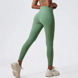 Soft Fabrics High Waist Tights Push Up Breathable Gym Woman Sports Leggings