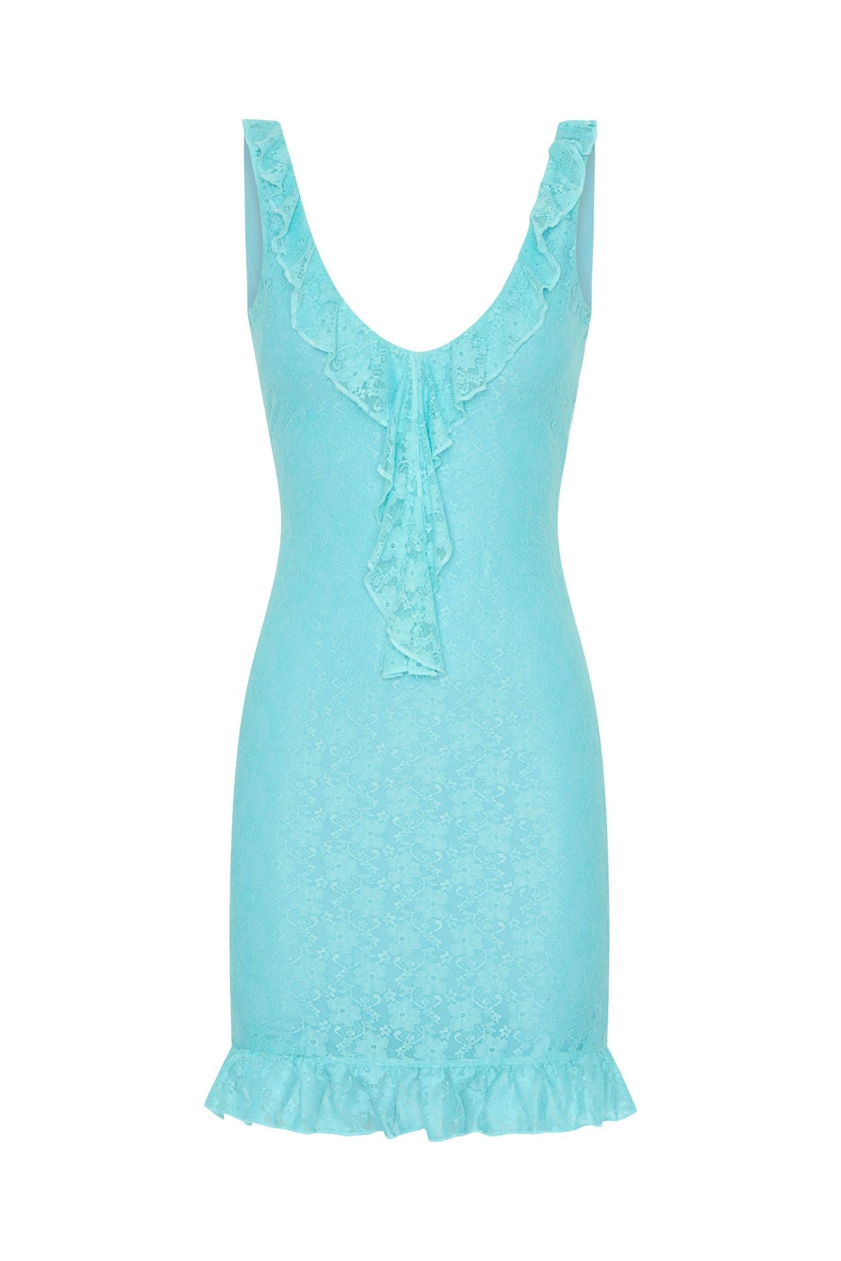 Take A Bow Mini Dress Aqua