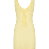 Take A Bow Mini Dress Lemon