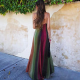 Beach Wear  Sexy  Sleeveless  Backless  Strap  Women  Vintage Maxi  Summer  Waist Hollowed Out  Party  Vestidos Boho Dress