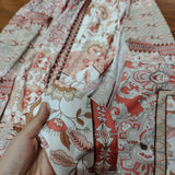 Floral Printed  Cover-Ups  Women  Casual  Deep V Neck  Elastic Waist  Short Sleeve  Summer  Long  Beach Boho Dress