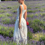 Vintage  Cotton Strap  Women  Casual  Sexy  Sleeveless  High Waist  Long Maxi  Summer  Beach  Vestidos  Boho Dress