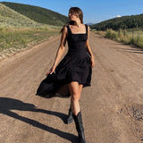 Vintage  Cotton Strap  Women  Casual  Sexy  Sleeveless  High Waist  Long Maxi  Summer  Beach  Vestidos  Boho Dress