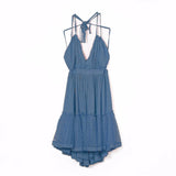 Sexy  Deep V Neck  Sleeveless  Backless  Mini  Women  Summer  Beach  Lace  Vestidos  2025  Boho Dress