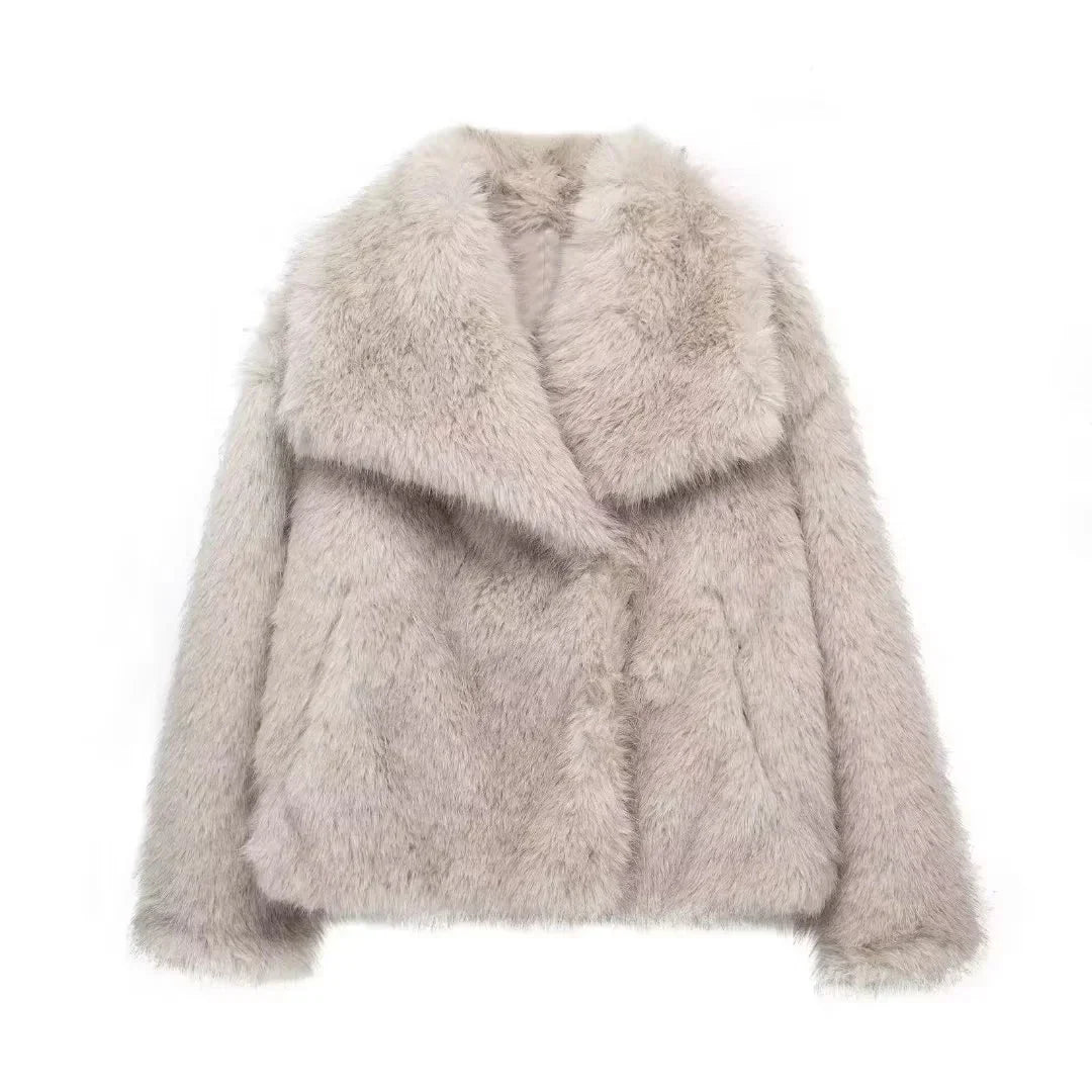 Women Stand Collar Long Sleeve 2025 Autumn Winter Chic Female Coat