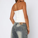 Thought I Was Dreaming Bandage Top White