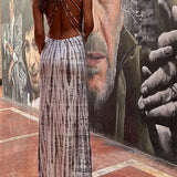Stretch Lace-Up Sexy Casual Beach Female Boho Dress