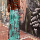 Stretch Lace-Up Sexy Casual Beach Female Boho Dress