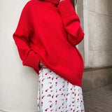 Cherry A-shaped Fish Tail Patchwork Skirt