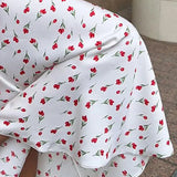 Cherry A-shaped Fish Tail Patchwork Skirt