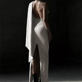 Fashion Backless For Women Neck Sleeveless Summer 2025 High Street Long Skirt New Casual Dress