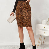 Leopard Print Official New Wrap Maxi Skirt