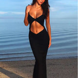 Lace Hollowed Out Summer Women Maxi Dress