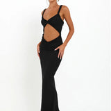 Lace Hollowed Out Summer Women Maxi Dress