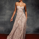 A-line Lace Spaghetti Strap Backless Nightclub Long Sexy Summer Maxi Dress