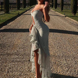Slim Bodycon Long Spaghetti Strap Hollow Out Sexy Party Maxi Dress