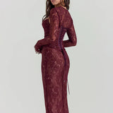 Bandage Bodycon Lace Spaghetti Strap Autumn Winter Nightclub Sexy Midi Dress