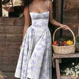 A-line Spaghetti Strapless Summer Backless Nightclub Sexy Long Midi Dress