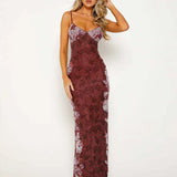 Long Spaghetti Strap Slim Bodycon Backless Nightclub Sexy Summer Maxi Dress